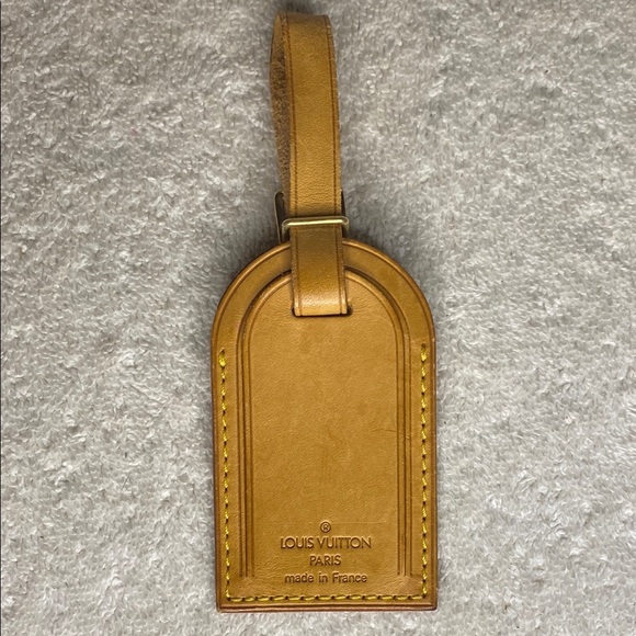 Vintage Louis Vuitton Luggage Tag in Vachetta Leather (06I) - Picture 1 of 6